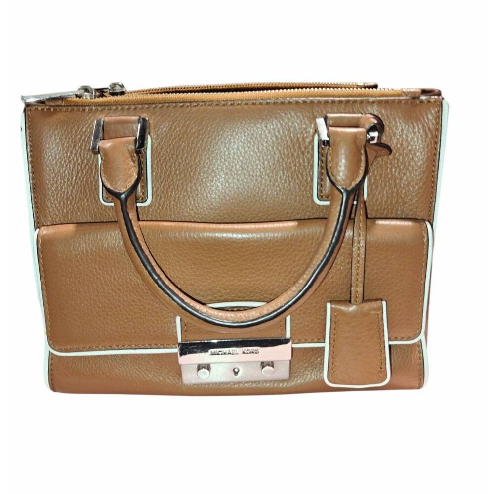 MICHAEL KORS Audrey Brown Leather Satchel - Picture 2 of 8